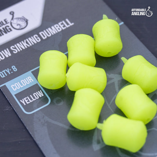 Slow Sinking Dumbell Hook Baits - Yellow