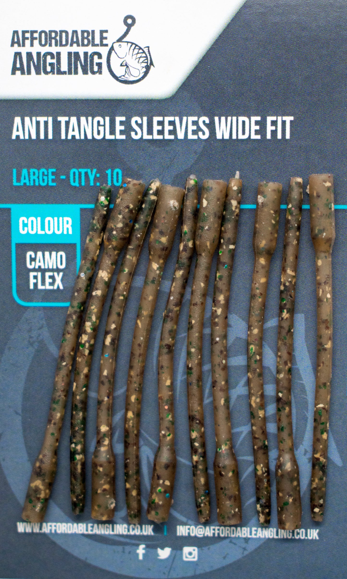 Anti Tangle Sleeves Camo Flex - Wide Fit Large
