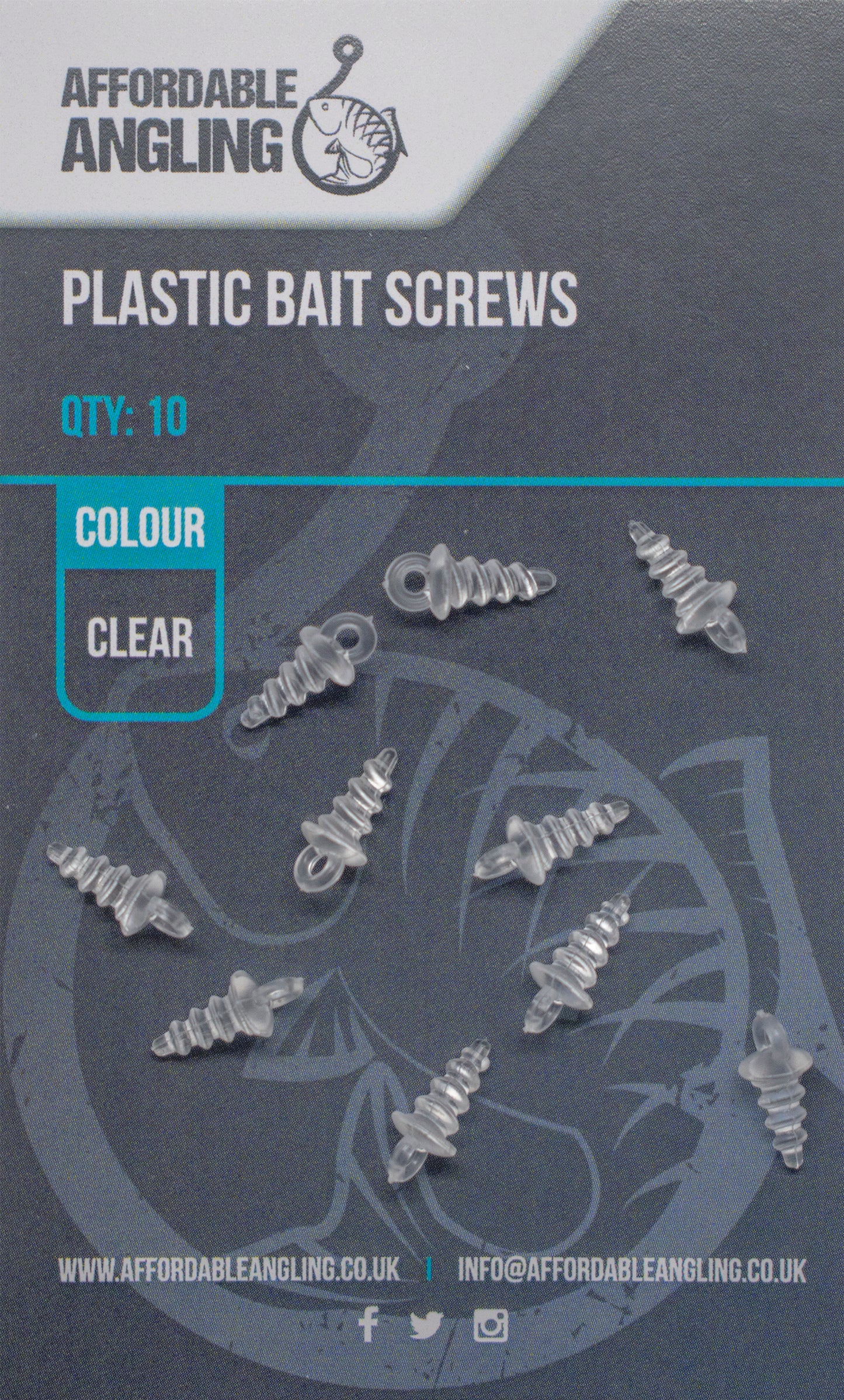 Plastic Bait Screws - Clear