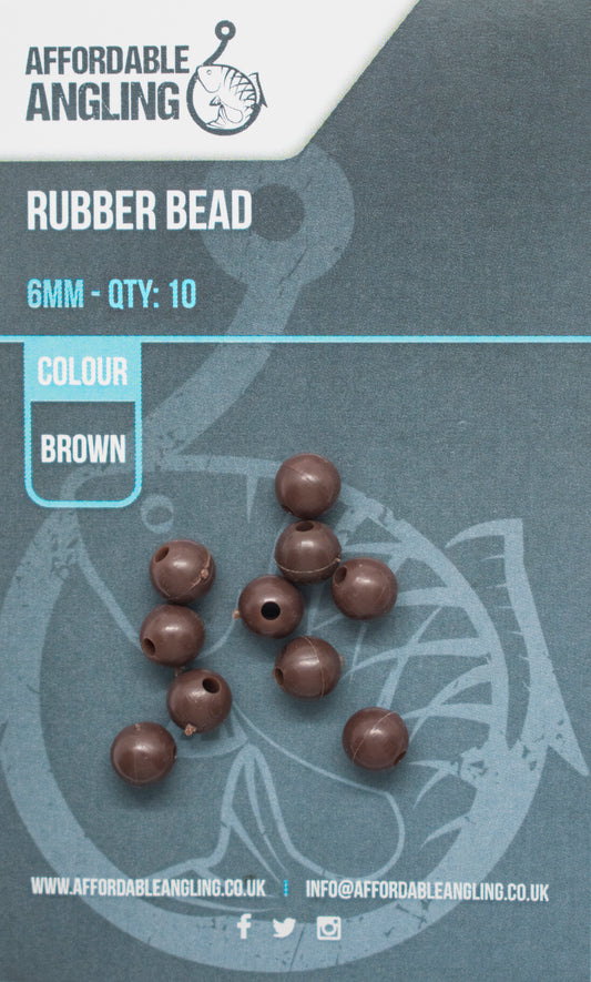 Rubber Beads - Brown