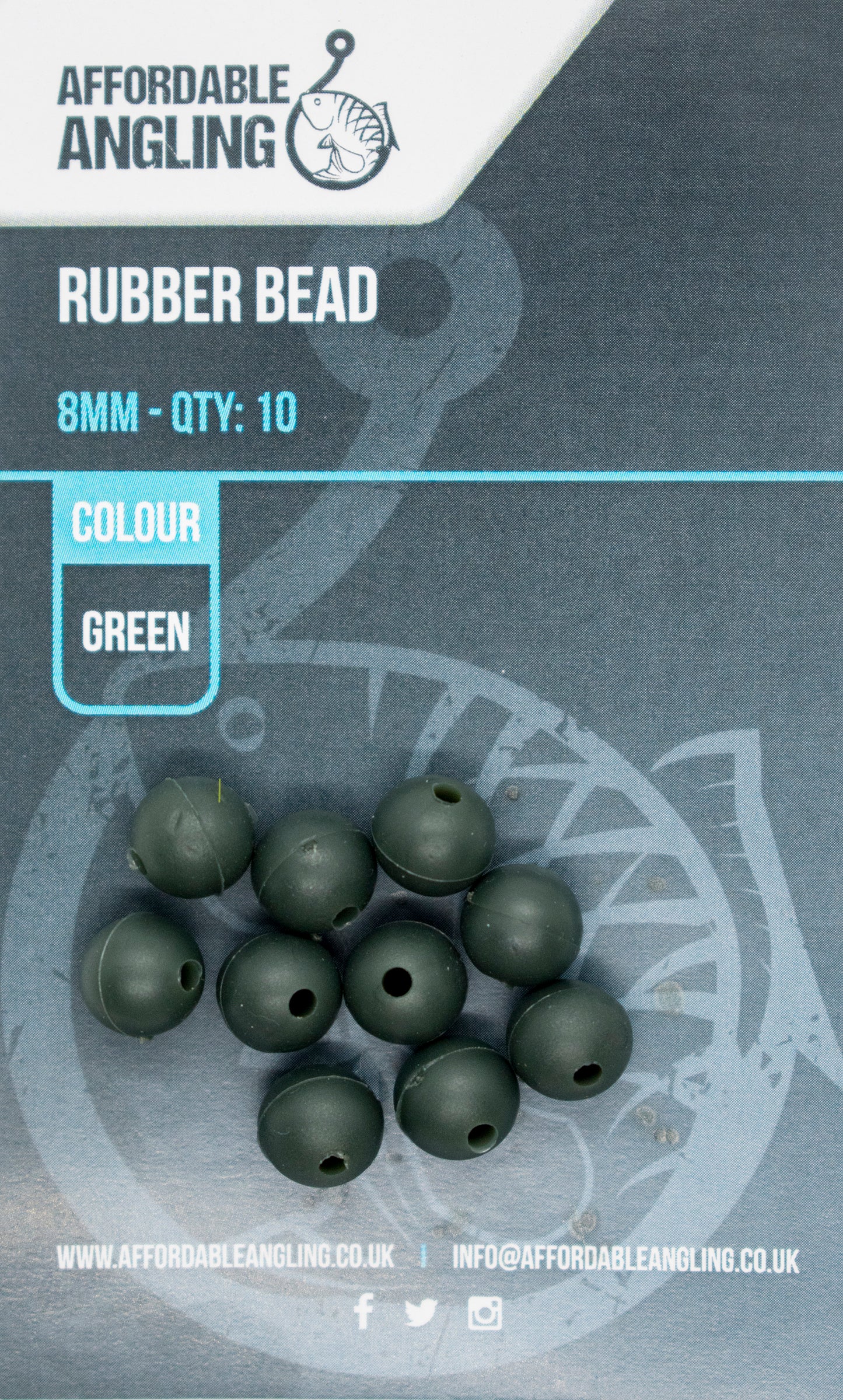 Rubber Beads - Green