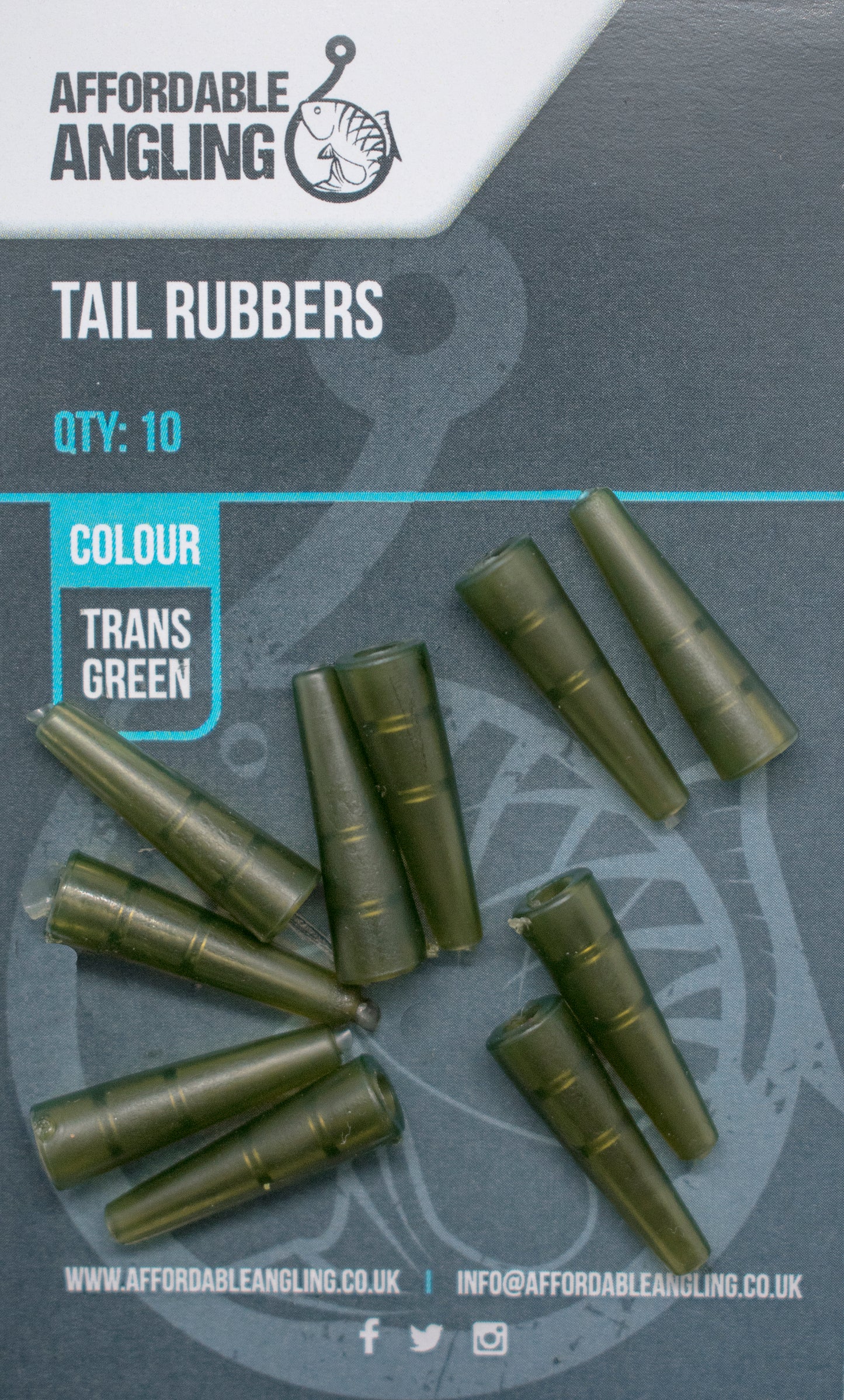Tail Rubbers - Trans Green